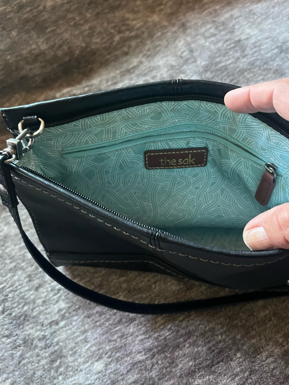 The Sak Black Leather Shoulder Bag